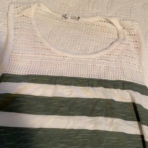 Carve Designs KALLI stripe sage cream swim coverup